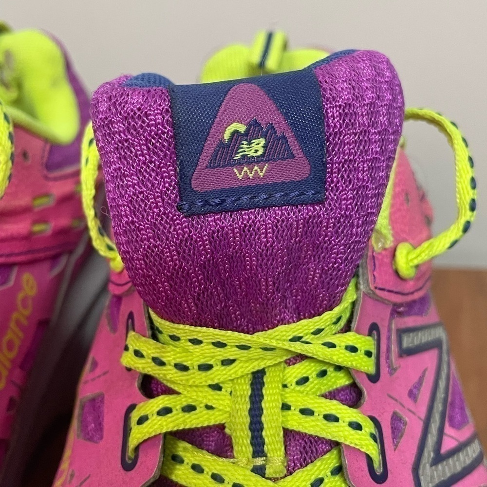 New Balance Pink Yellow Trail Running Shoes 6.5M - Picture 8 of 9